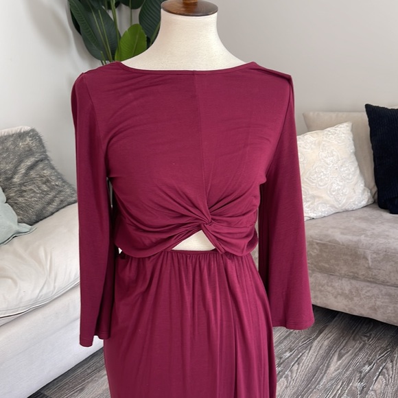 Wine midi dress - Picture 2 of 3